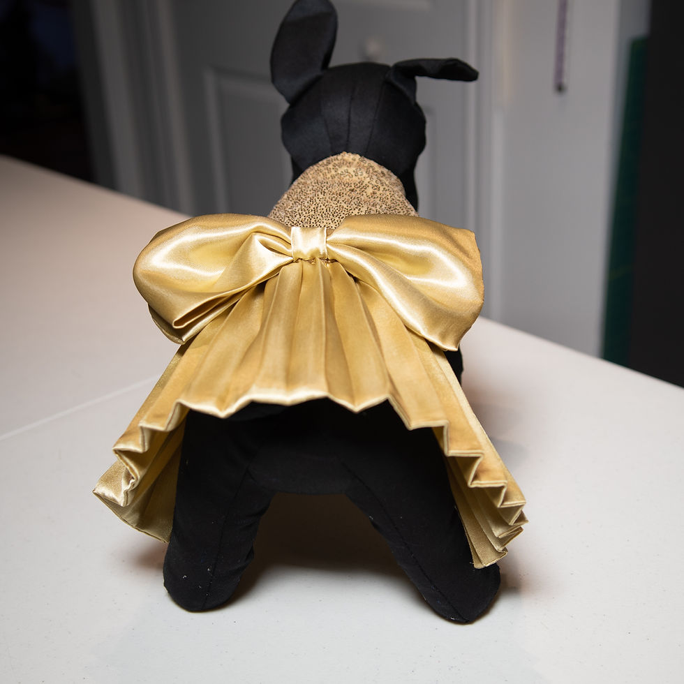 Thumbnail: Christmas dress with sequin top and satin pleated skirt, 4 colors available