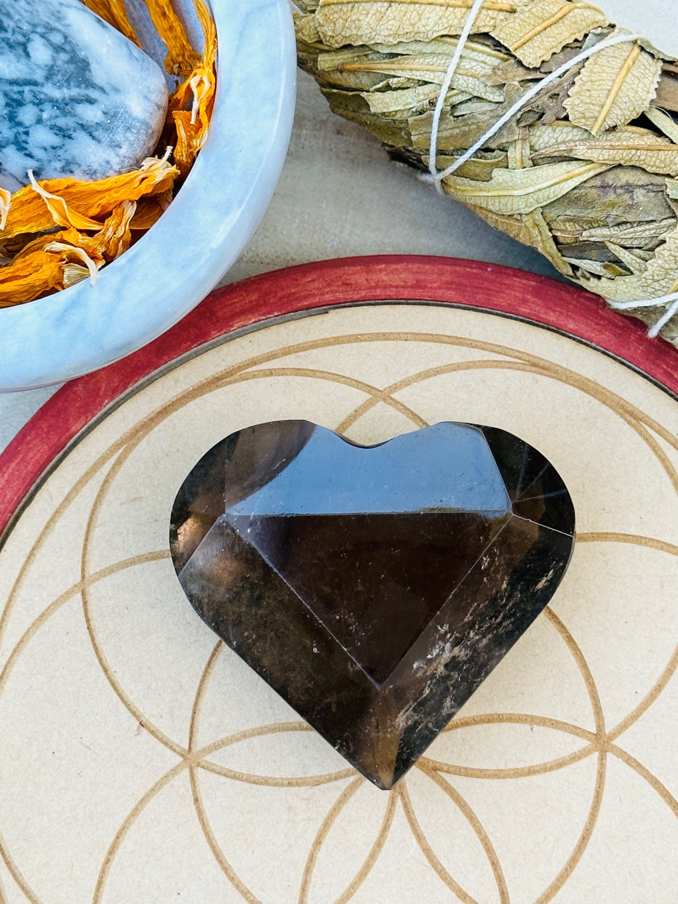 Smoky Quartz Heart 