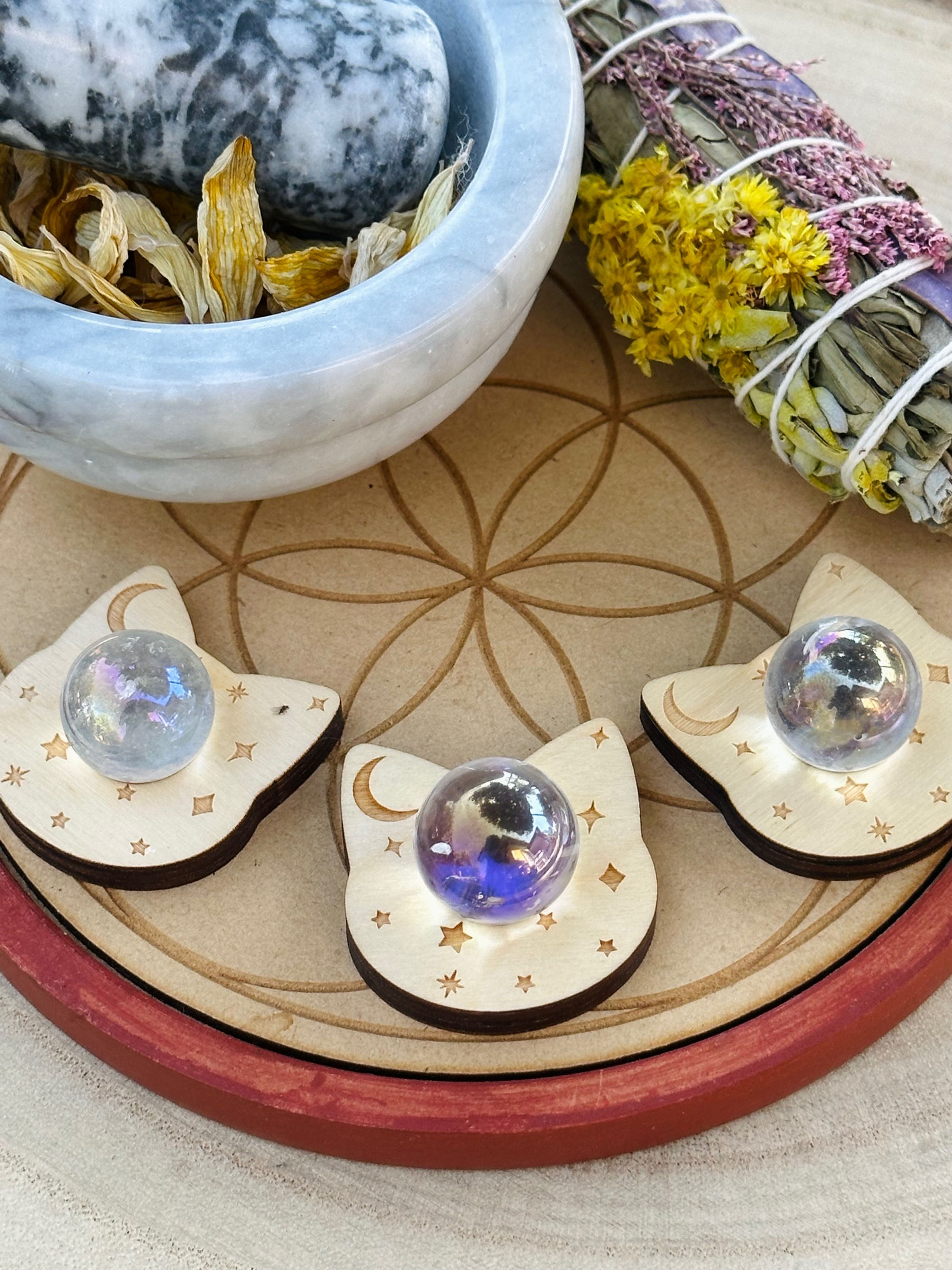 Angel Aurora Quartz Sphere