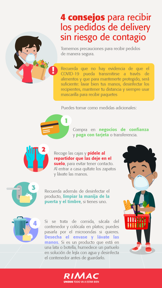consejos para recibir los pedidos de delivery sin riesgo de contagio
