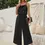 Thumbnail: High Waist Wide Leg Plain Elegant Sexy Plus Size Women Jumpsuits, Playsuits