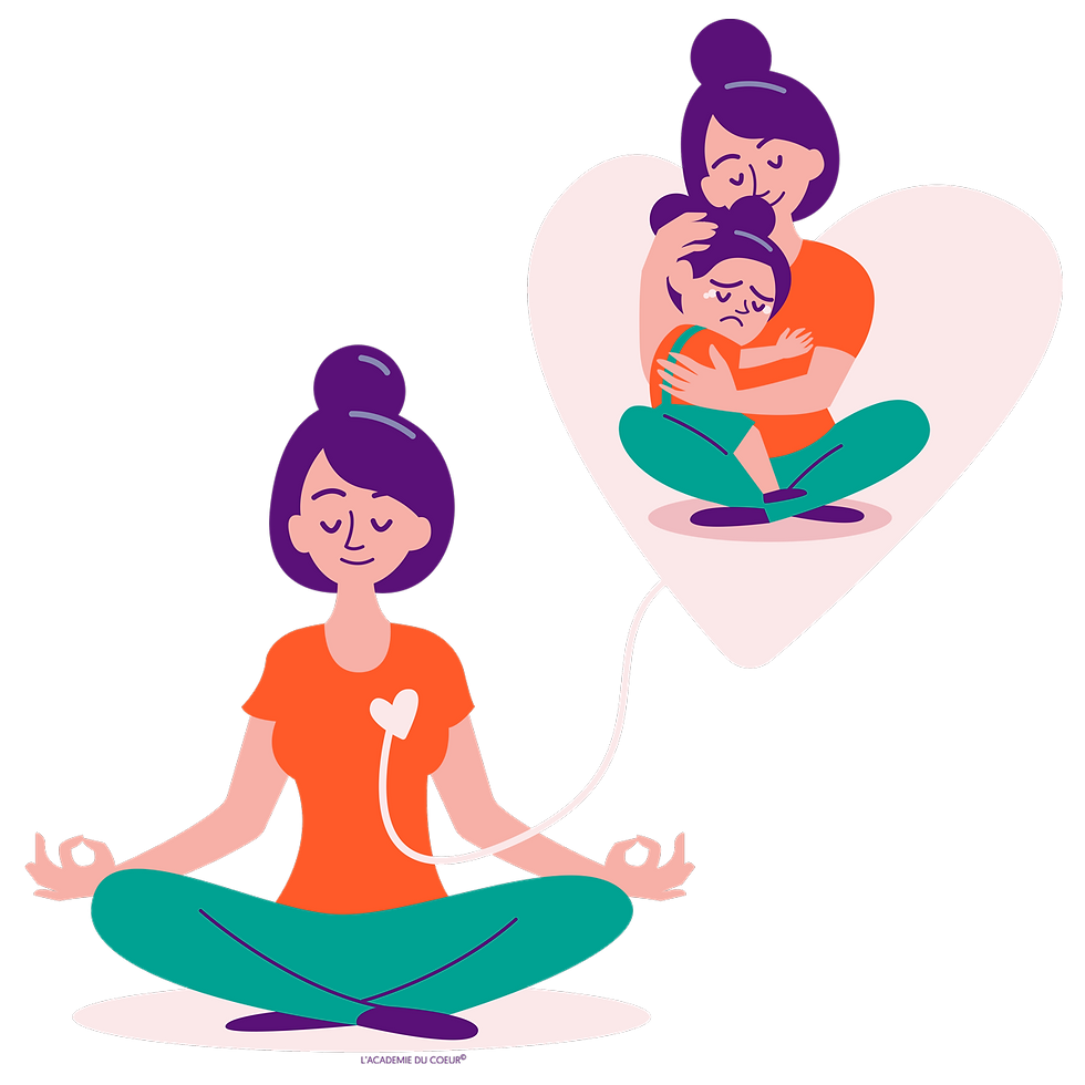 Illustration parent et enfant intérieur