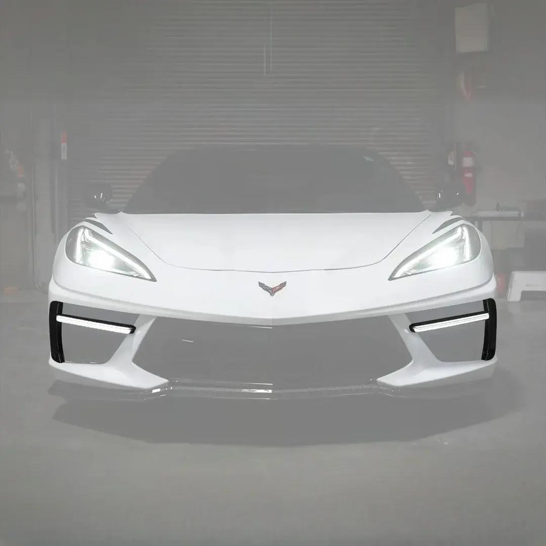 White C8 Corvette turn signals