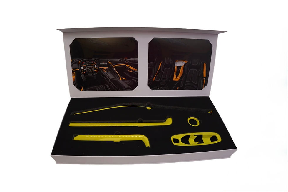 C8 Corvette dash trim overlay kit installed on dashboard for Z06, E-Ray, and Stingray models