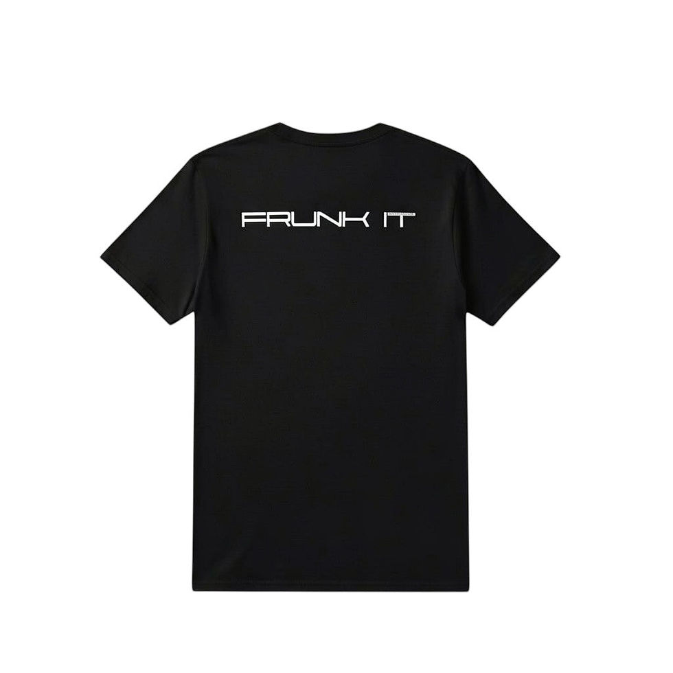 Thumbnail: Black Frunk It short sleeve t-shirt shown from the front.