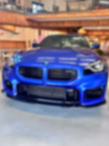 2023 BMW M2 G97 front radiator grille mesh protection installed on vehicle