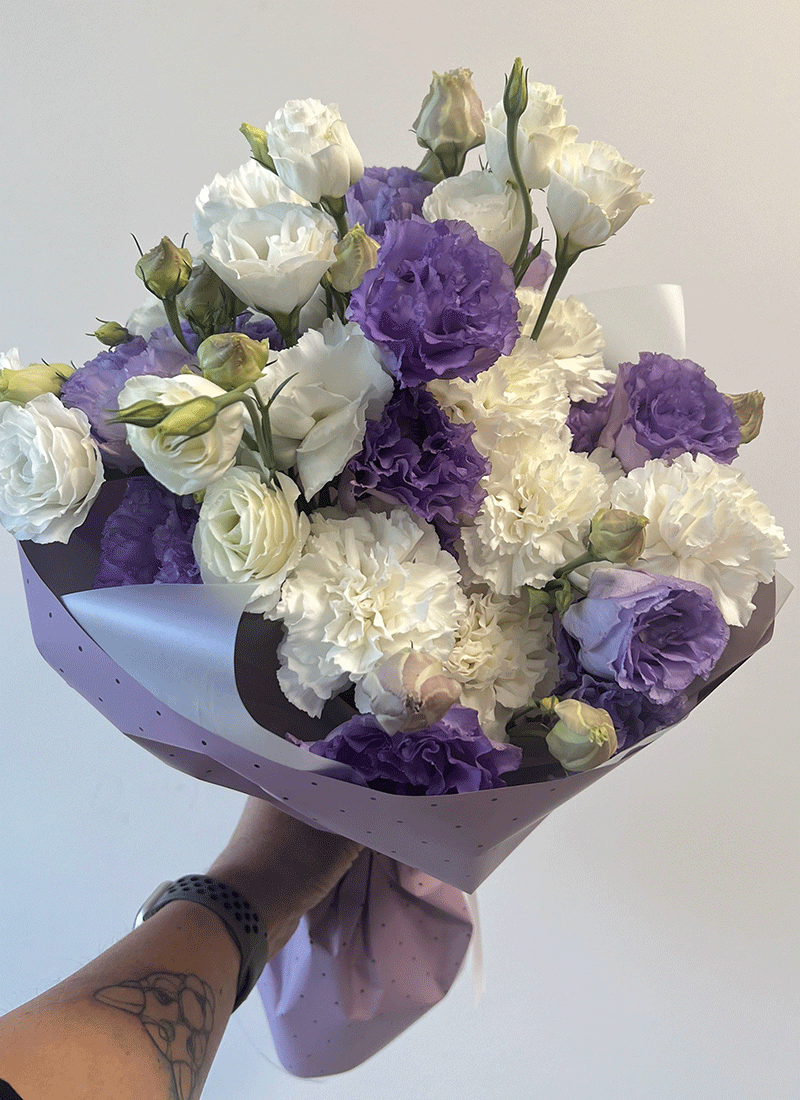 Bukiet Goździki Eustoma