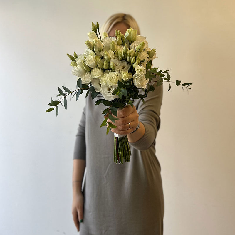 Miniatura: Bukiet ślubny eustoma