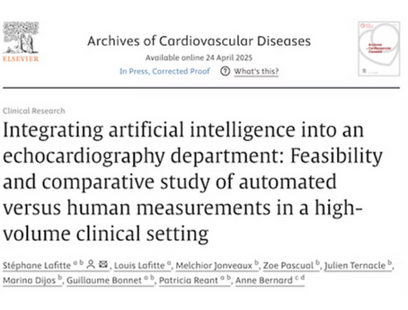 Integrating AI into an Echocardiography Department