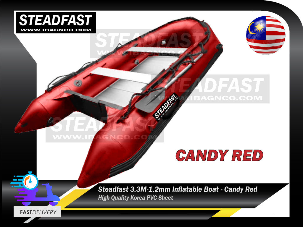 Steadfast Inflatable Boat 3.3M x 1.2mm - Candy Red