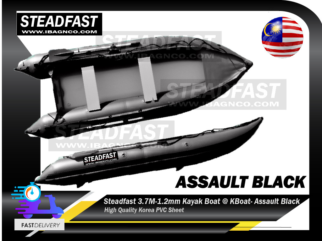 Steadfast Kayak/KBoat3.7M x 1.2mm - Assault Black