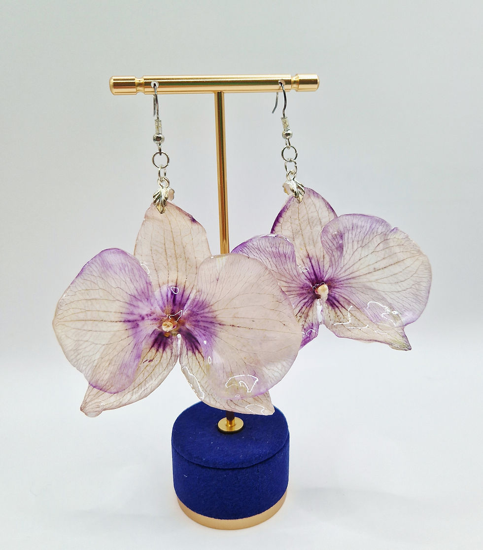 Miniature : Boucles d'oreilles "orchidee" faits main