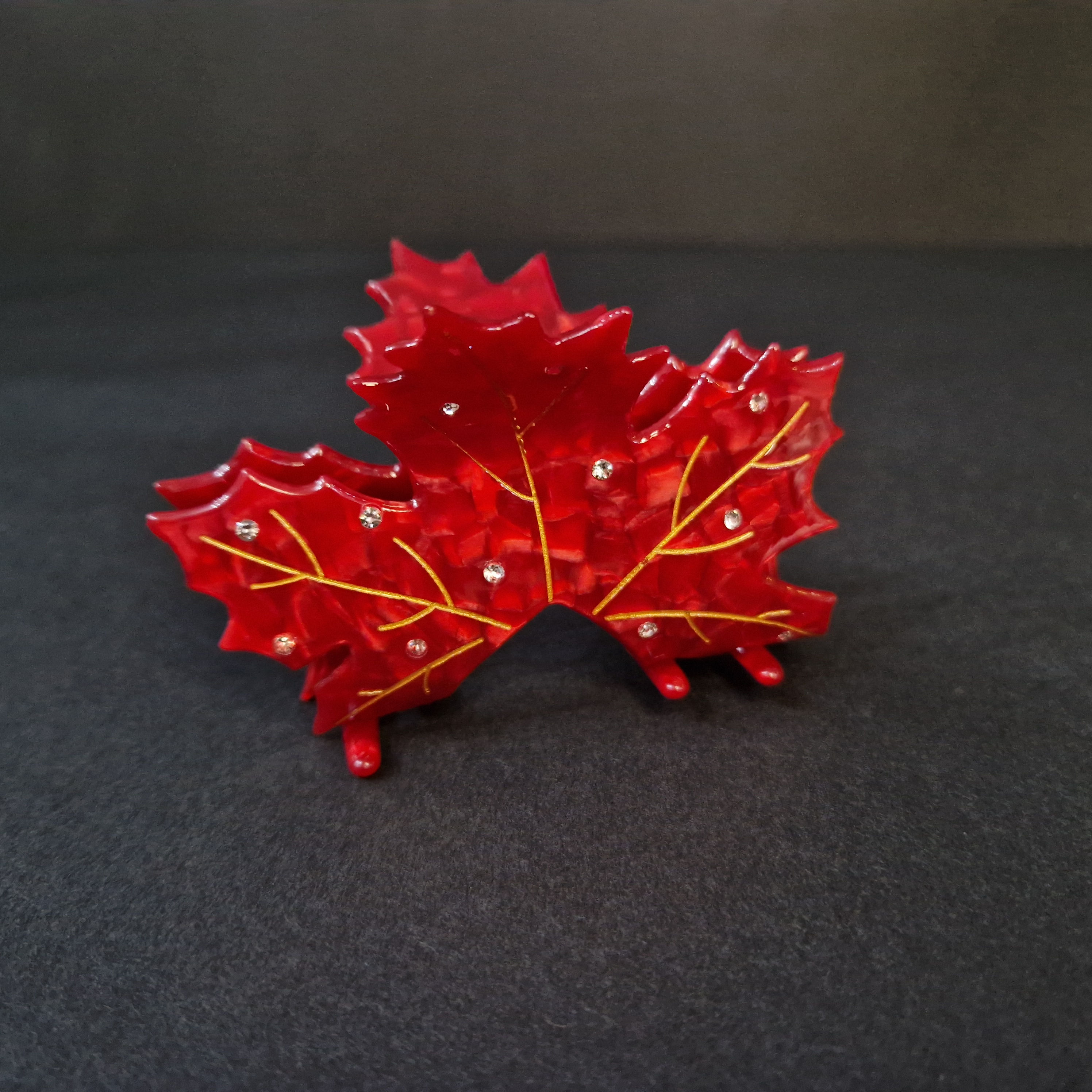 Red 'Maple Leaf' Hair Clip