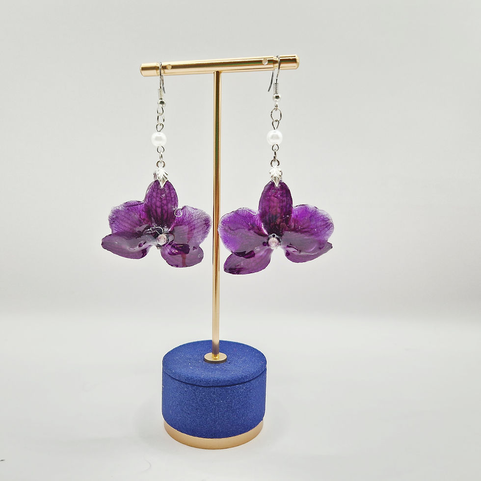 Miniature : Boucles d'oreilles "orchidee" faits main