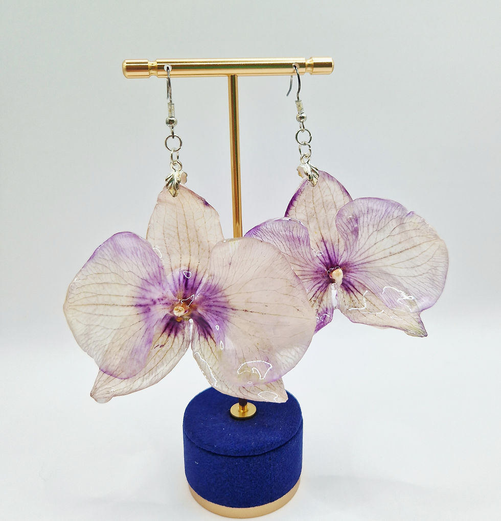 Miniature : Boucles d'oreilles "orchidee" faits main