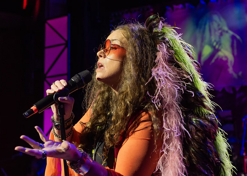 A Night With Janis Joplin runs through October 19 at Bell Works Theater, blending concert-style performances with storytelling. The show celebrates Janis’s iconic songs and honors legendary women like Bessie Smith and Aretha Franklin. It offers a soulful look at Janis’s artistry and legacy, making it a must-see for music lovers. Tickets at bellworkstheater.com.