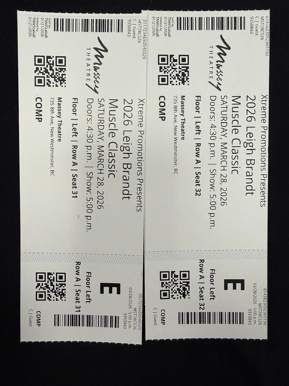 Thumbnail: 2026 LBMC Evening Tickets -Row A Seats 31 & 32