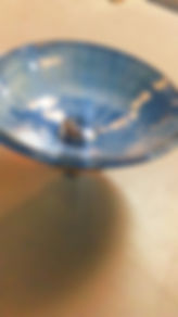 Hand made pottery vessel sink, made by our friend "Tad the Potter"