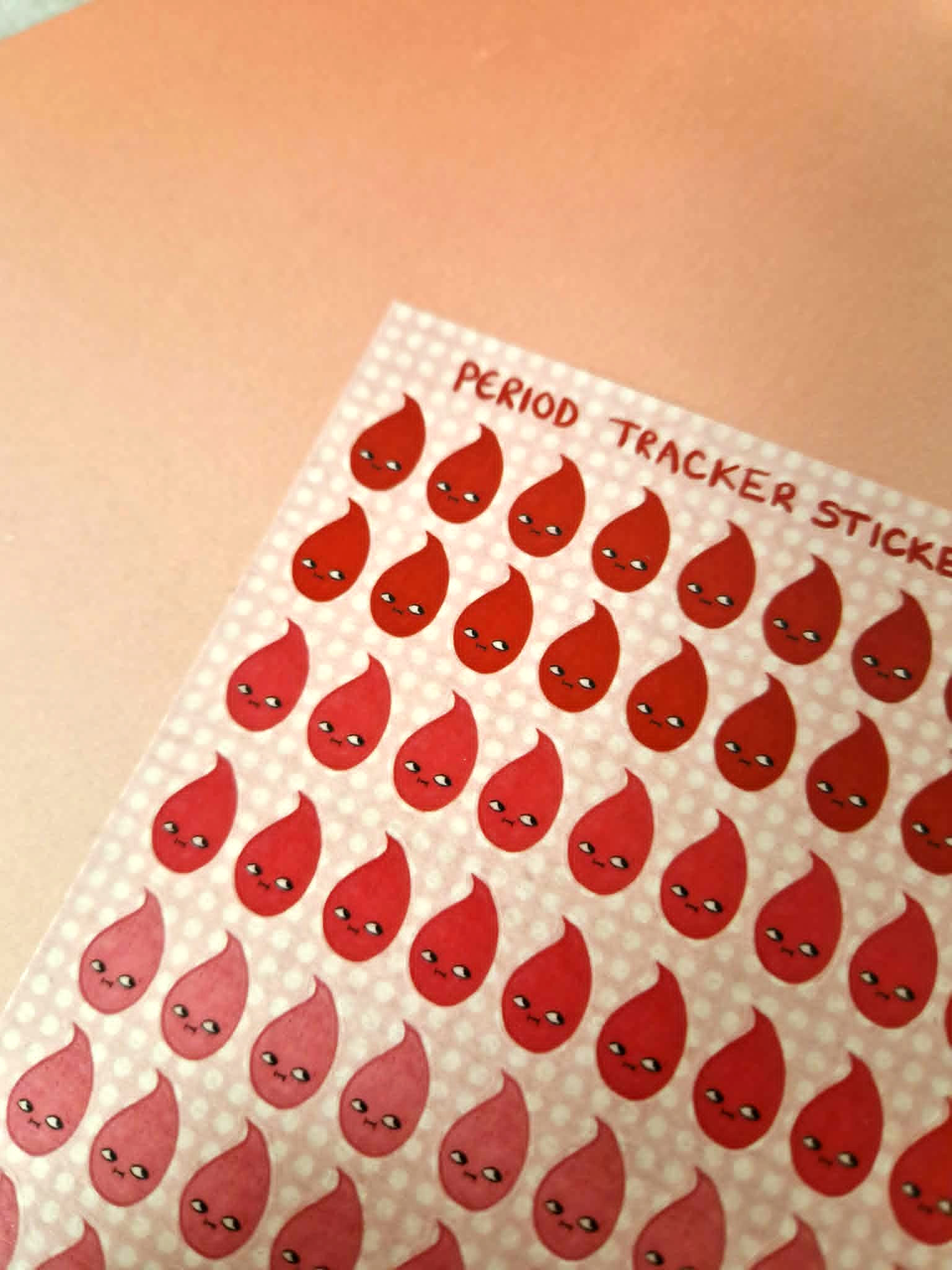 Period Tracker Washi Sticker Sheet