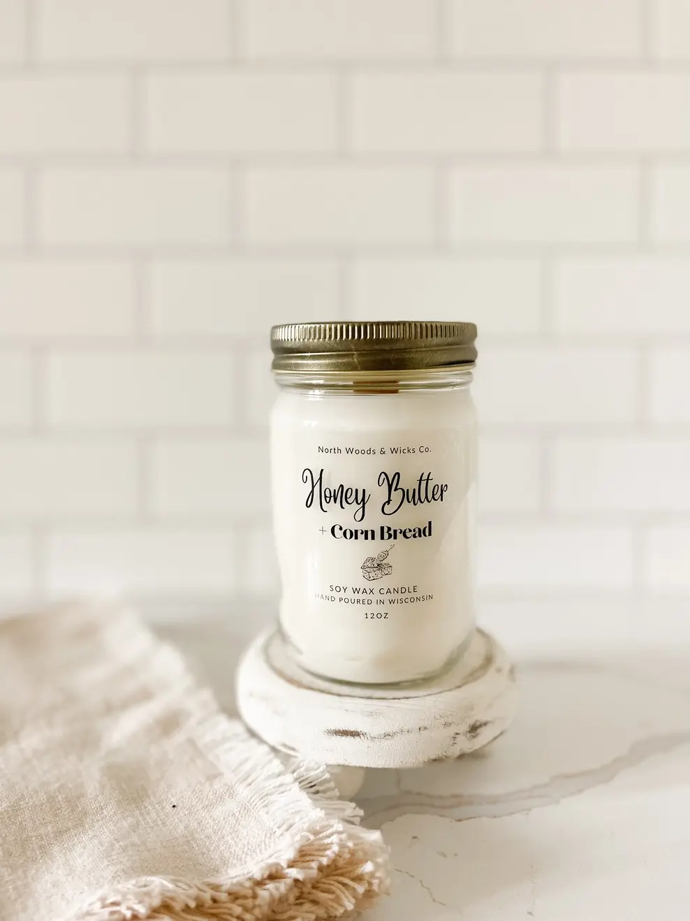 Honey Butter + cornbread candle