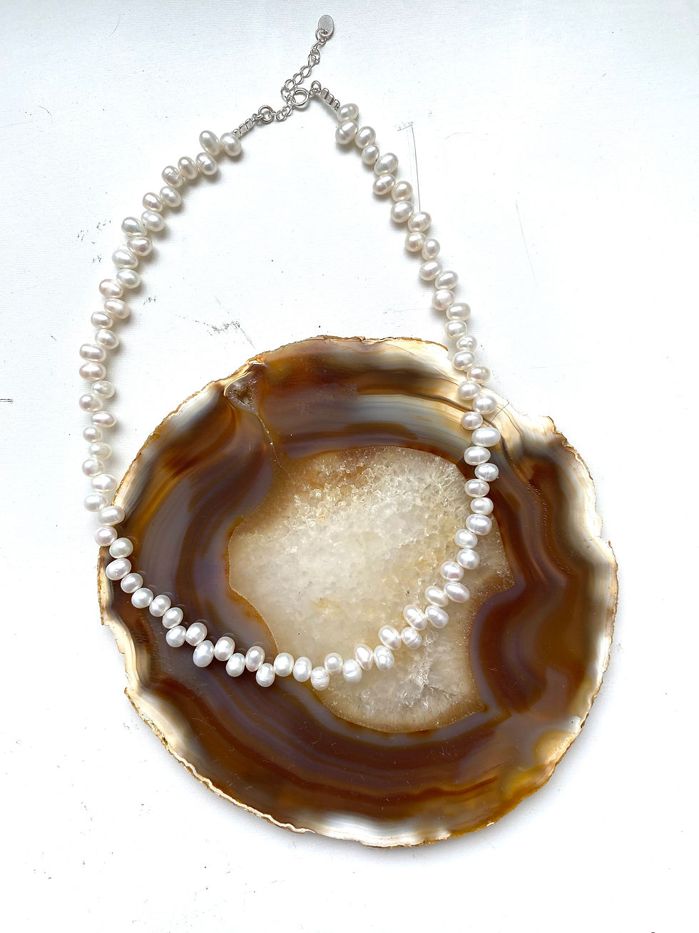 Colar Choker Pérolas Naturais Orgânicas