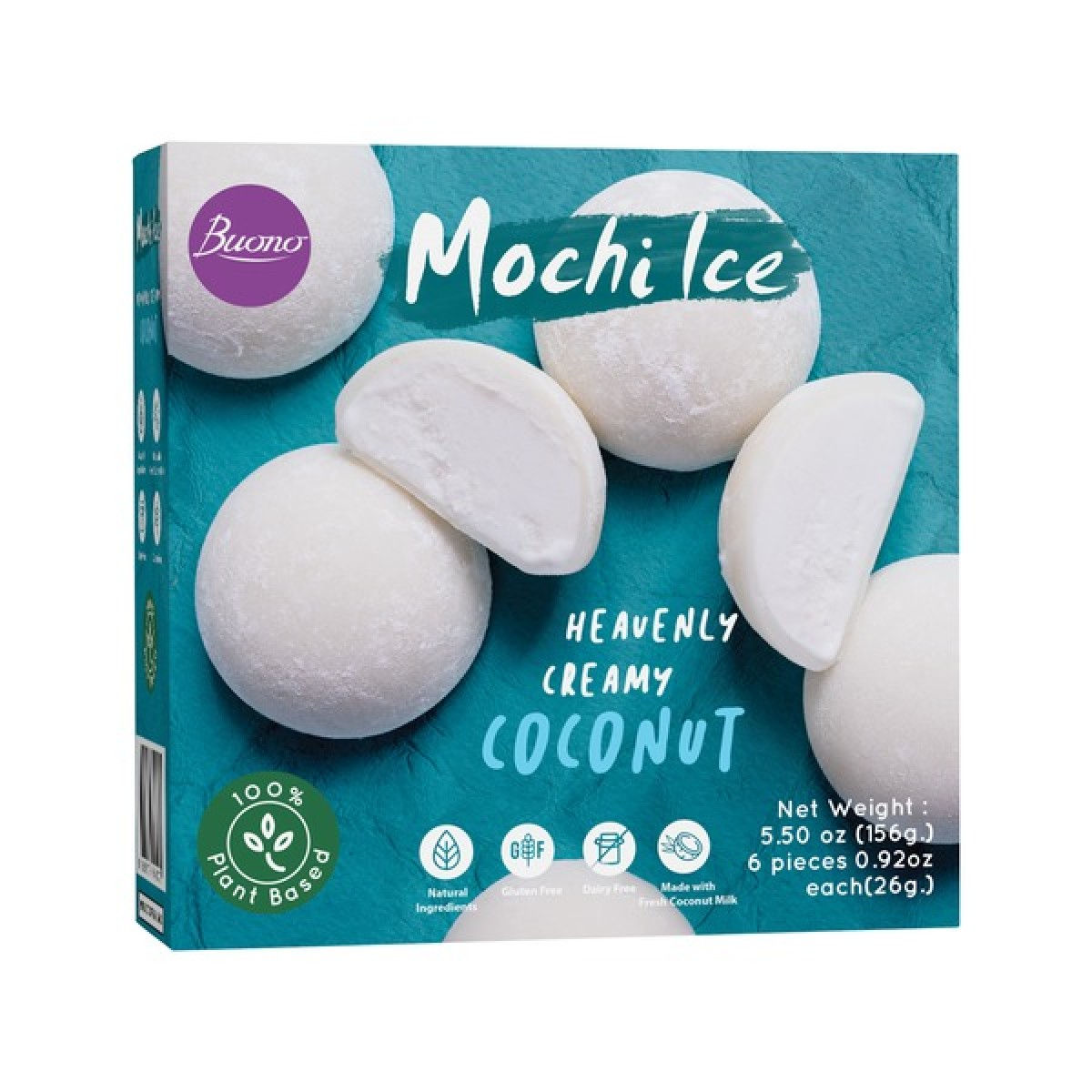 Coconut Mochi Ice Cream 6-Pack 26g