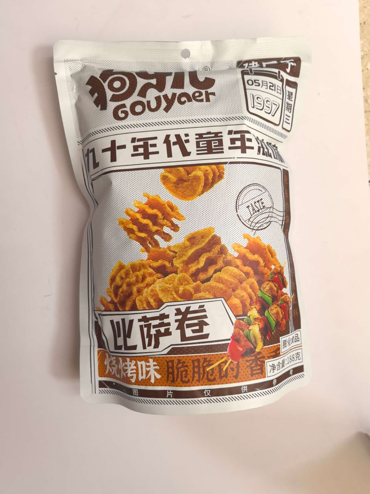 狗牙儿烧烤味比萨卷 188g