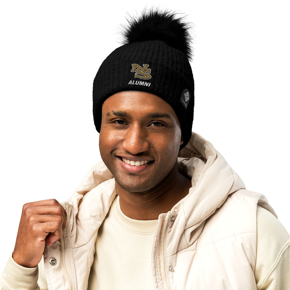 Thumbnail: NS-Monogram Alumni Columbia pom-pom beanie