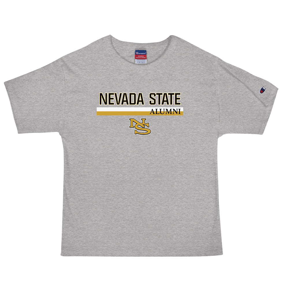 Nevada State Alumni Stripes Scorpion Men's Champion T-Shirt