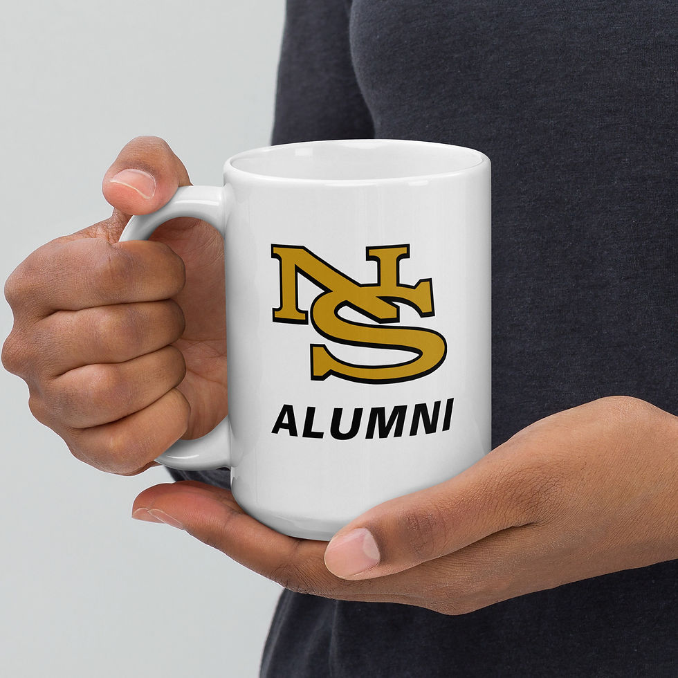 Thumbnail: NS-Monogram Alumni White glossy mug