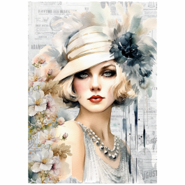 Tear Resistant Deco Print Gatsby Gal