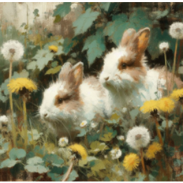 Thumbnail: Stretched Canvas Dandelion Bunny
