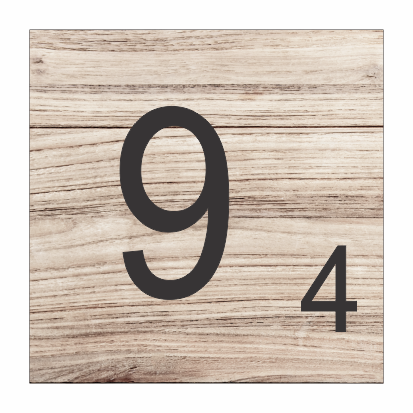 Thumbnail: Tear Resistant Scrabble Letter Numerals
