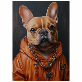 Thumbnail: Tear Resistant Deco Print Music Star French Bulldog