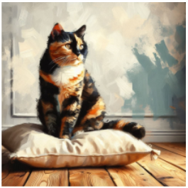 Thumbnail: Stretched Canvas Tortoiseshell Cat