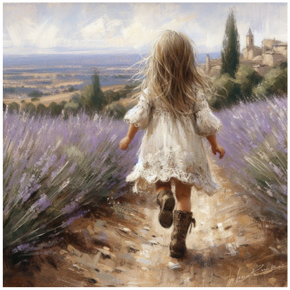 Thumbnail: Tear Resistant Deco Print Lavender Field