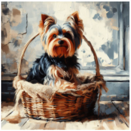 Thumbnail: Stretched Canvas Yorkshire Terrier
