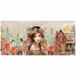 Thumbnail: K1009 Printed Triangle Cosmetic Bag