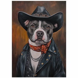 Thumbnail: Tear Resistant Deco Print Music Star Staffordshire Bullterrier