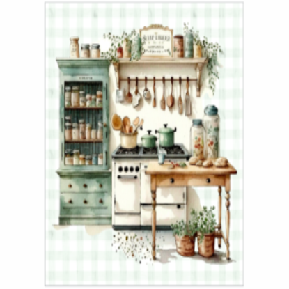 Thumbnail: Tear Resistant Deco Print Country Kitchen