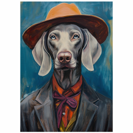 Thumbnail: Tear Resistant Deco Print Music Star Weimaraner