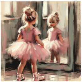 Thumbnail: Stretched Canvas Pink Ballet