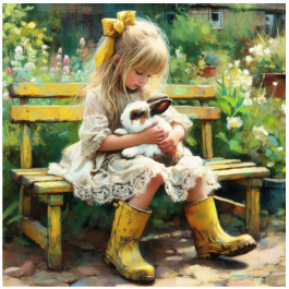Thumbnail: Stretched Canvas Dandelion Bunny