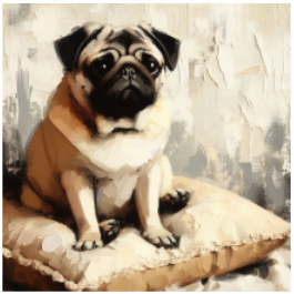 Thumbnail: Stretched Canvas Pug