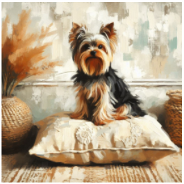 Thumbnail: Stretched Canvas Yorkshire Terrier