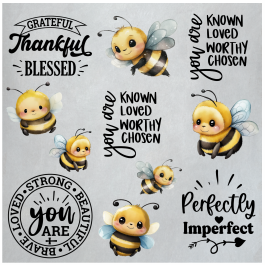 Tear Resistant Deco Print Baby Bee's 9's