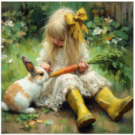 Thumbnail: Stretched Canvas Dandelion Bunny