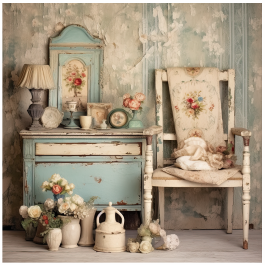 Thumbnail: Tear Resistant Deco Print Shabby Chic