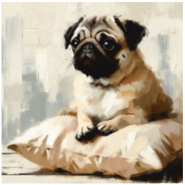 Thumbnail: Stretched Canvas Pug
