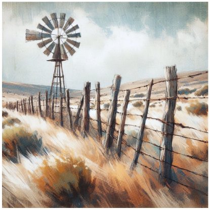 Thumbnail: Stretched Canvas Green Karoo